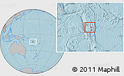 Gray Location Map of Torba, hill shading