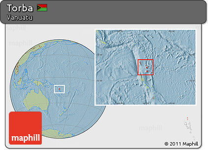 Savanna Style Location Map of Torba, hill shading