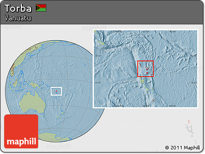 Savanna Style Location Map of Torba, hill shading