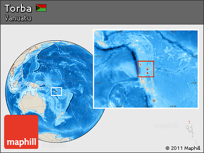 Shaded Relief Location Map of Torba