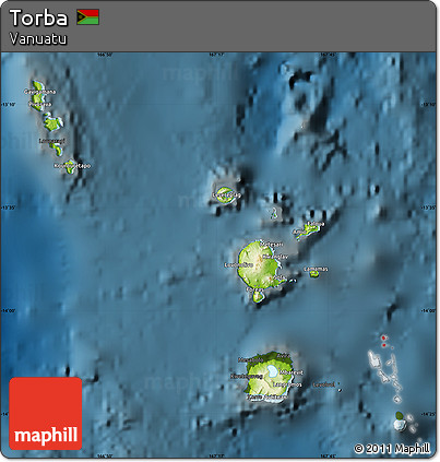 Physical Map of Torba, darken