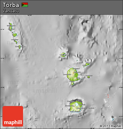 Physical Map of Torba, desaturated