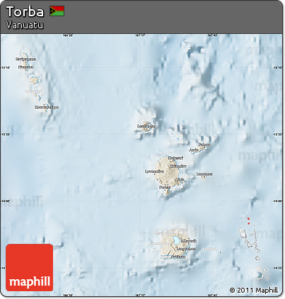 Shaded Relief Map of Torba, lighten