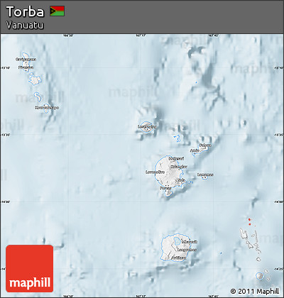 Silver Style Map of Torba, single color outside