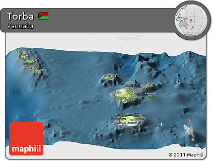 Physical Panoramic Map of Torba, darken