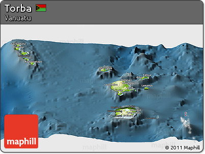 Physical Panoramic Map of Torba, darken