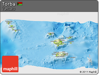 Physical Panoramic Map of Torba, shaded relief outside
