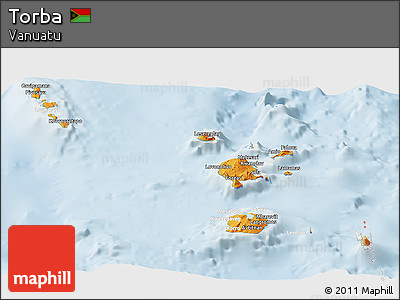 Political Panoramic Map of Torba, lighten