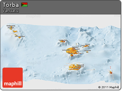 Political Panoramic Map of Torba, lighten