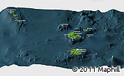 Satellite Panoramic Map of Torba, darken