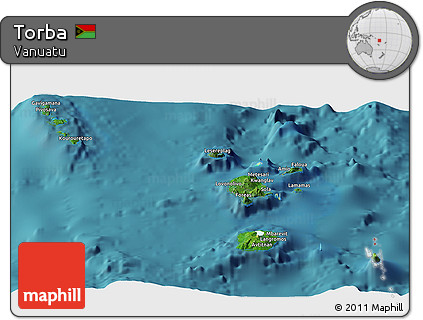 Satellite Panoramic Map of Torba, single color outside