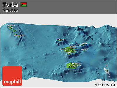 Satellite Panoramic Map of Torba, single color outside