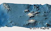 Shaded Relief Panoramic Map of Torba, darken