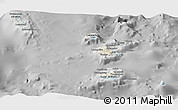 Shaded Relief Panoramic Map of Torba, desaturated