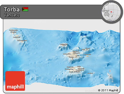 Shaded Relief Panoramic Map of Torba