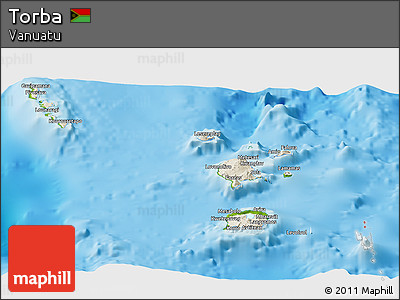 Shaded Relief Panoramic Map of Torba, physical outside