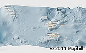 Shaded Relief Panoramic Map of Torba, semi-desaturated