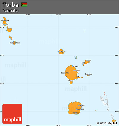 Political Simple Map of Torba, single color outside