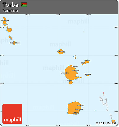 Political Simple Map of Torba, single color outside