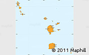 Political Simple Map of Torba, single color outside