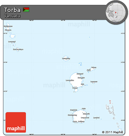 Silver Style Simple Map of Torba