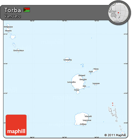 Silver Style Simple Map of Torba, single color outside