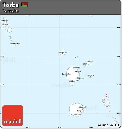 Silver Style Simple Map of Torba, single color outside