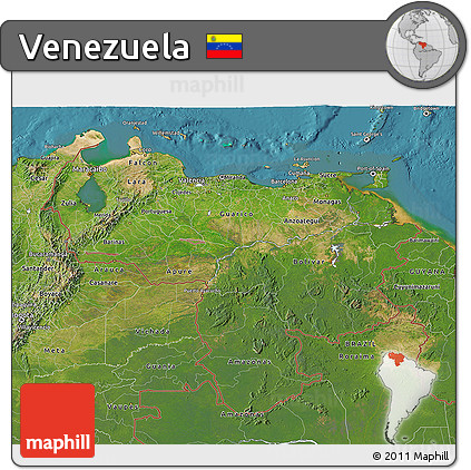Satellite 3D Map of Venezuela