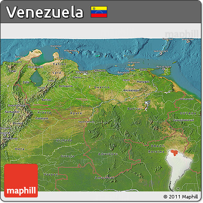 Satellite 3D Map of Venezuela