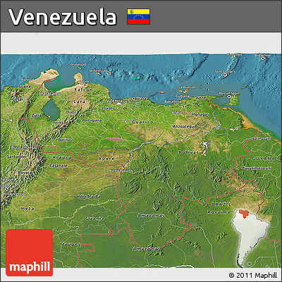 Satellite 3D Map of Venezuela