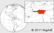Blank Location Map of Apure
