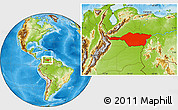 Physical Location Map of Apure