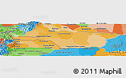 Political Shades Panoramic Map of Apure