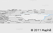 Silver Style Panoramic Map of Apure