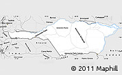 Silver Style Simple Map of Apure