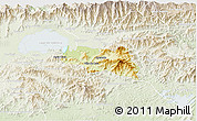 Physical 3D Map of Zamora, lighten