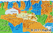 Physical 3D Map of Zamora, political outside