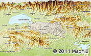 Shaded Relief 3D Map of Zamora, physical outside