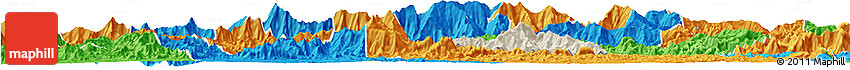 Shaded Relief Horizon Map of Zamora, political outside