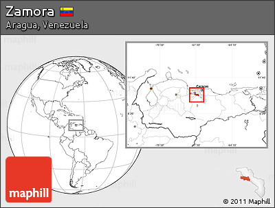Blank Location Map of Zamora, highlighted parent region