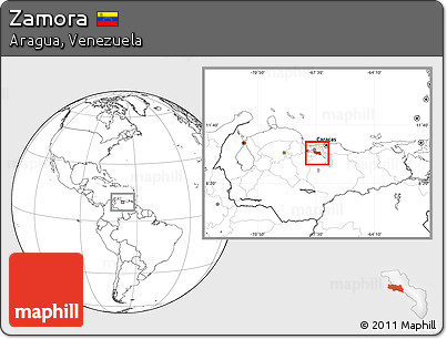 Blank Location Map of Zamora, highlighted parent region