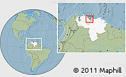 Savanna Style Location Map of Zamora, highlighted country, highlighted parent region, within the entire country, hill shading