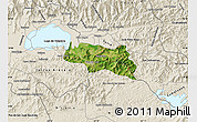 Satellite Map of Zamora, shaded relief outside