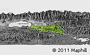 Satellite Panoramic Map of Zamora, desaturated
