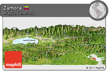 Satellite Panoramic Map of Zamora