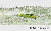 Satellite Panoramic Map of Zamora, lighten