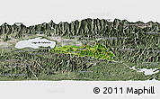 Satellite Panoramic Map of Zamora, semi-desaturated