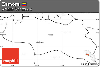 Blank Simple Map of Zamora