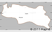 Gray Simple Map of Zamora, cropped outside