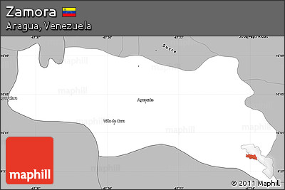 Gray Simple Map of Zamora